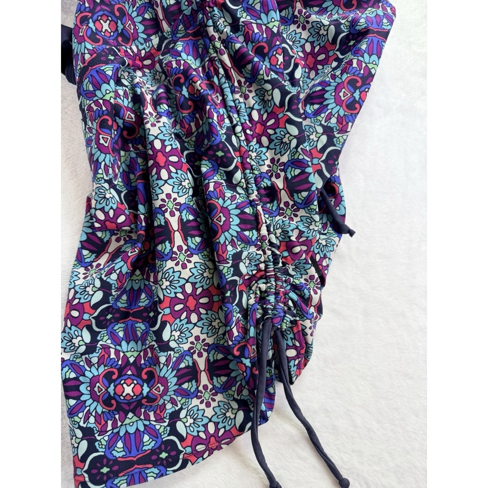 Sonria Women's Two Piece Swimsuit Ruffle Skirt Tankini Top Built In Bra Sz 20W - Picture 12 of 15